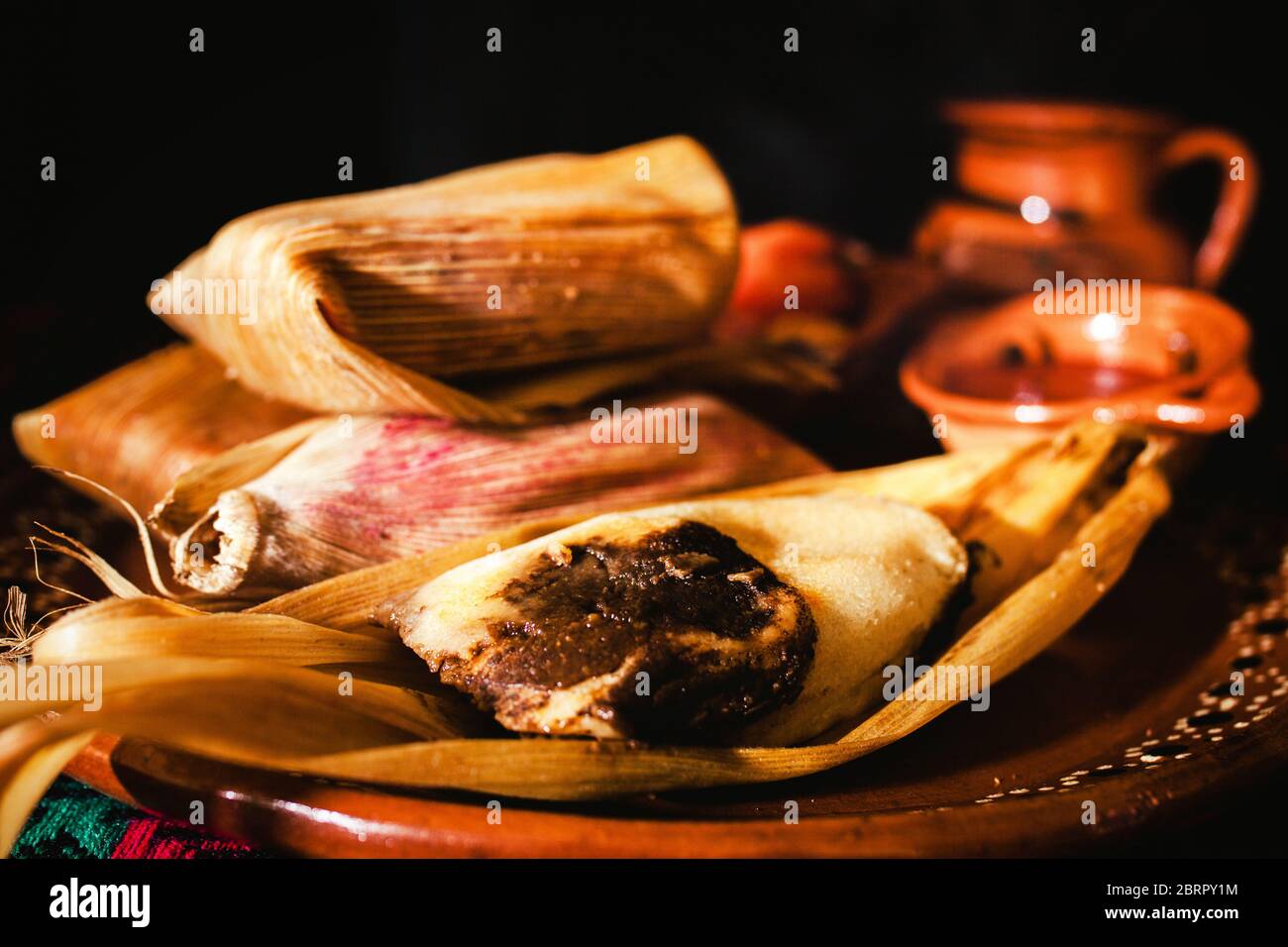 tamales mole poblano traditional mexican food in Mexico Stock Photo Alamy