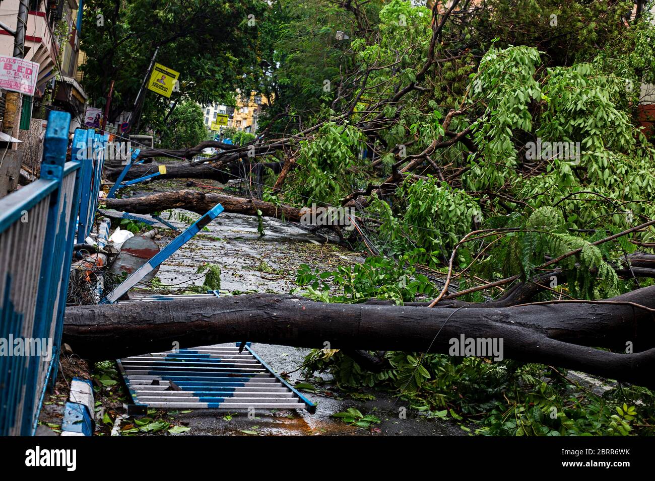 India 21st May Amphan Cyclone Effectively Made A Landfall In Kolkata In Late Afternoon Lasted For Four Hours With Approximately Two Hours Of Extremely Wind Blow At The Speed Of 133