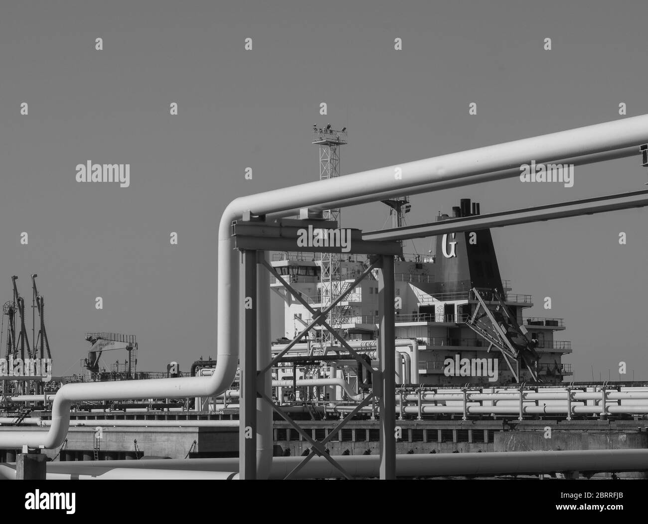 Pipeline and pipe rack of petroleum industrial plant. Offshore Industry ...