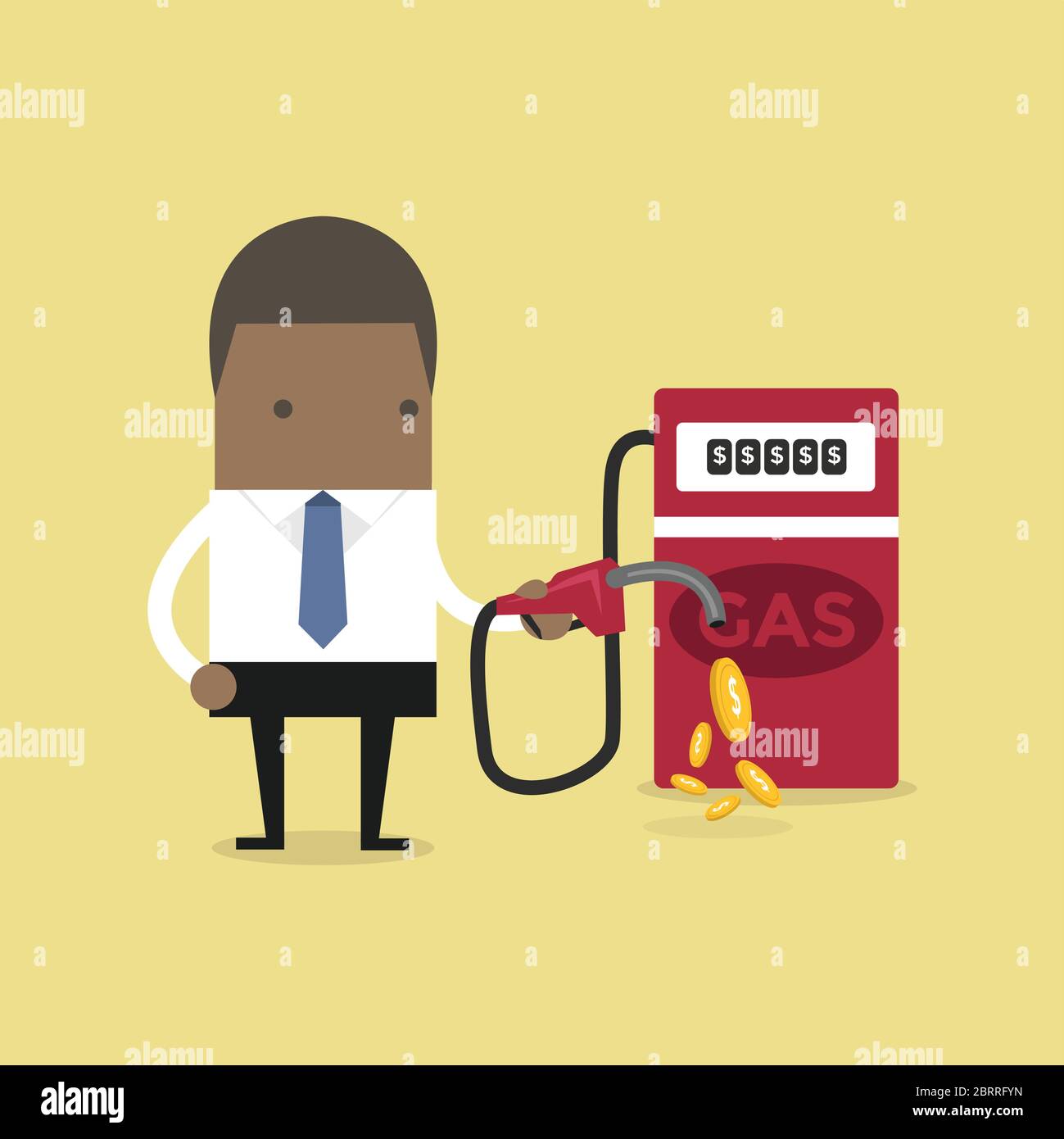 Cartoon man gas station pump Stock Vector Images Alamy