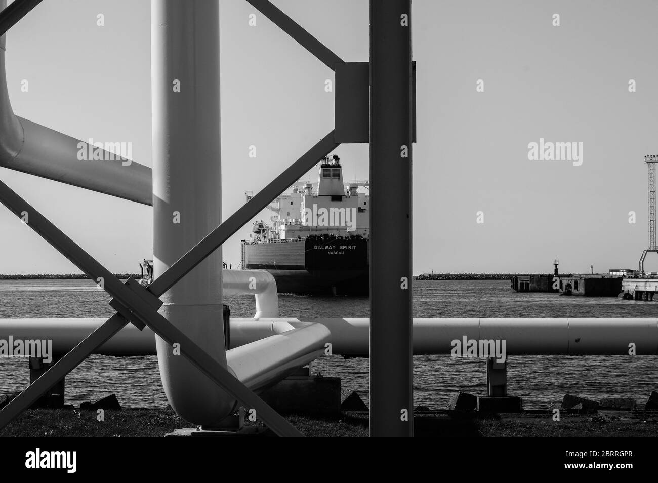 Pipeline and pipe rack of petroleum industrial plant. Offshore Industry ...