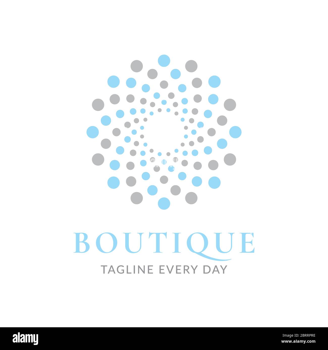 Flower dot logo design template Stock Vector