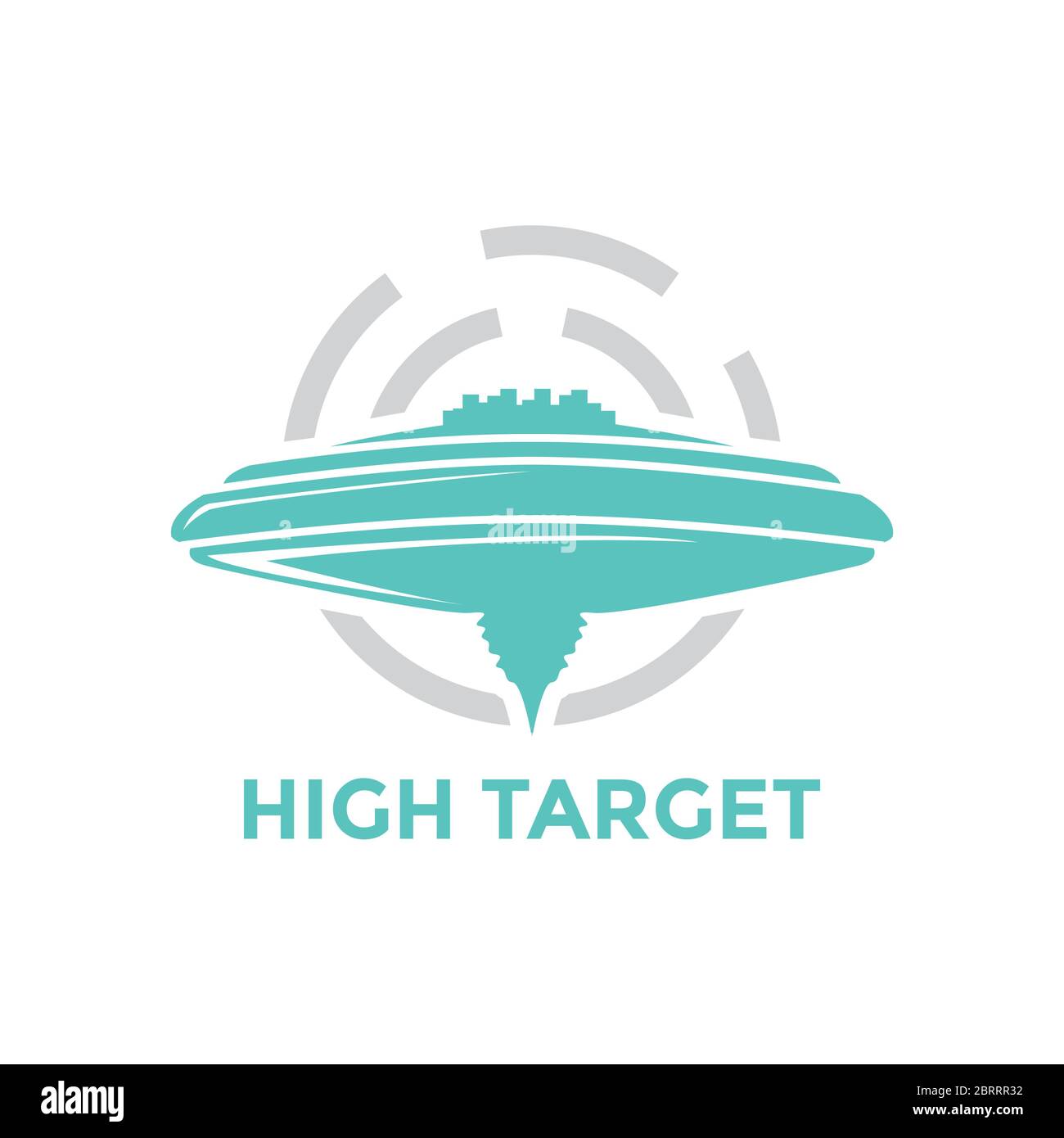 Alien plane logo design template Stock Vector