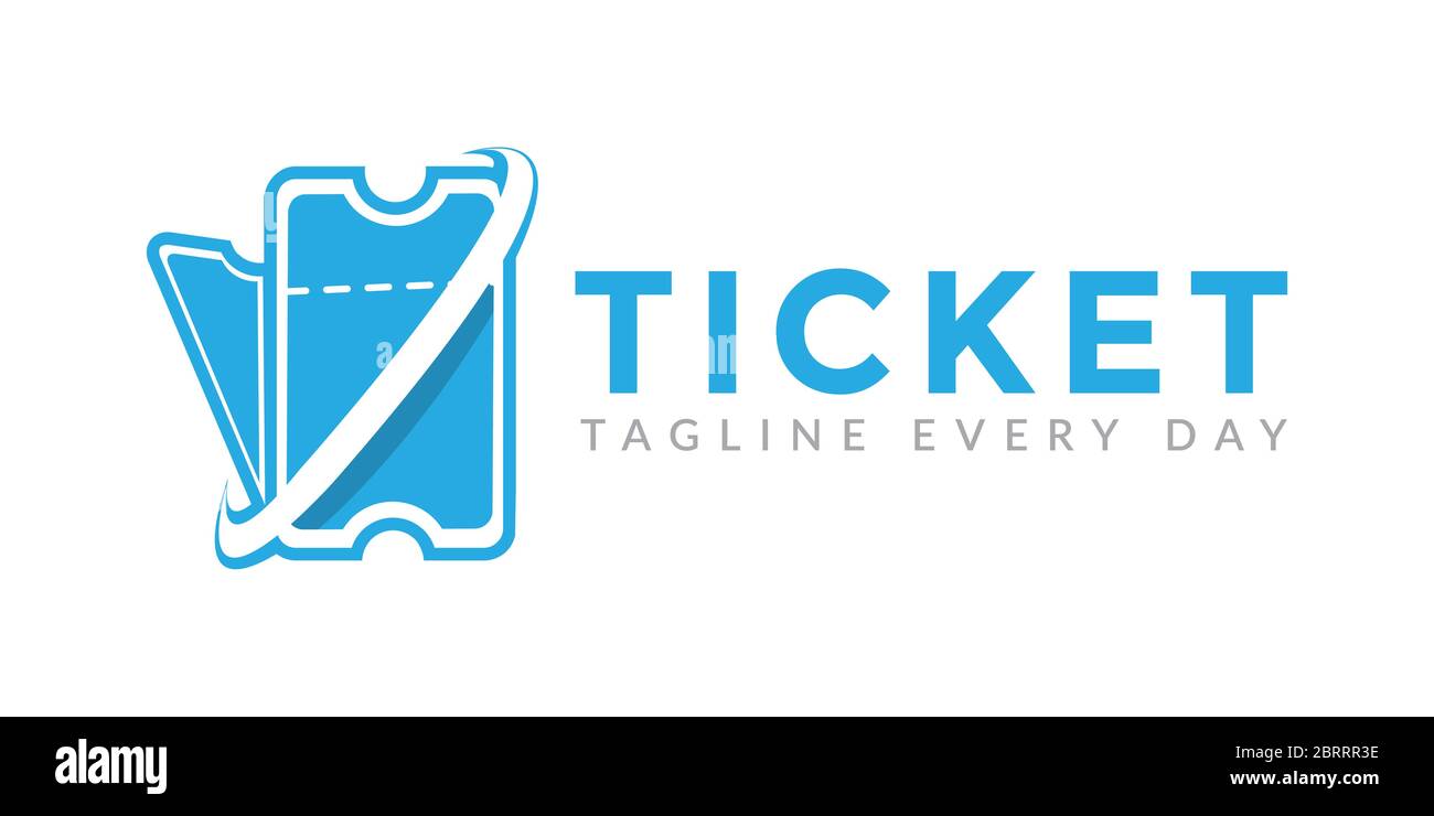 Ticket logo inspiration design vector Stock Vector