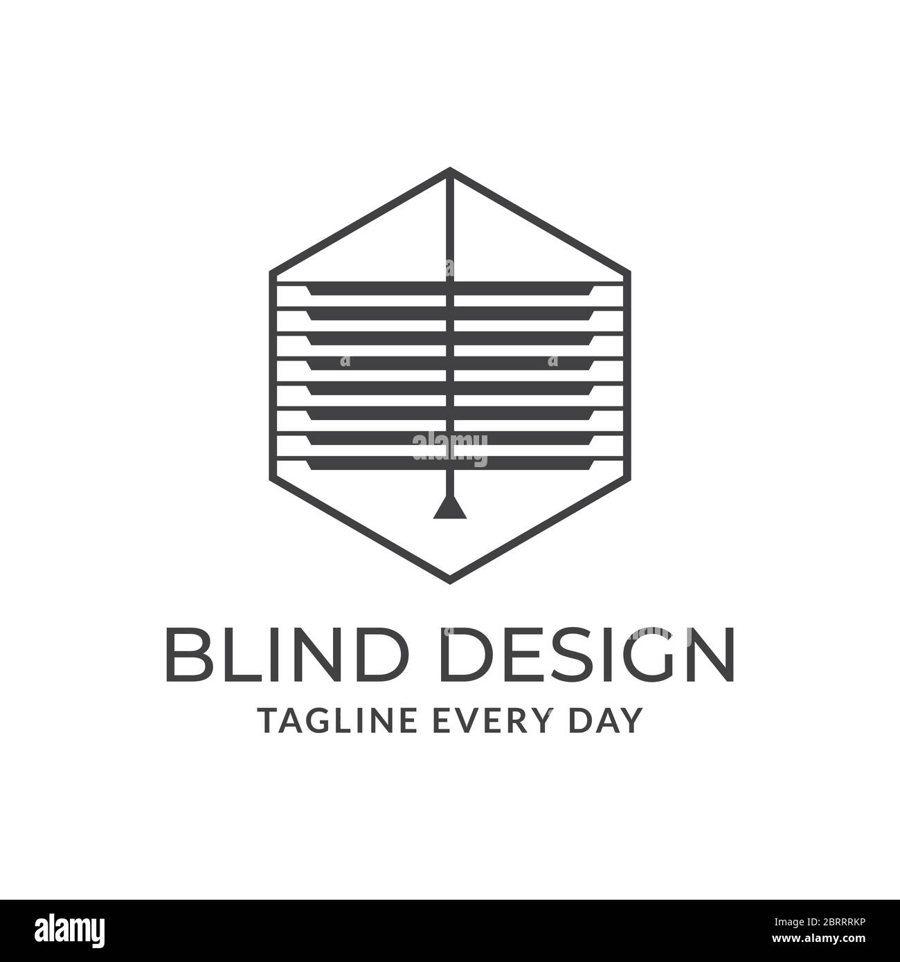 Window hexagon logo design vector Stock Vector