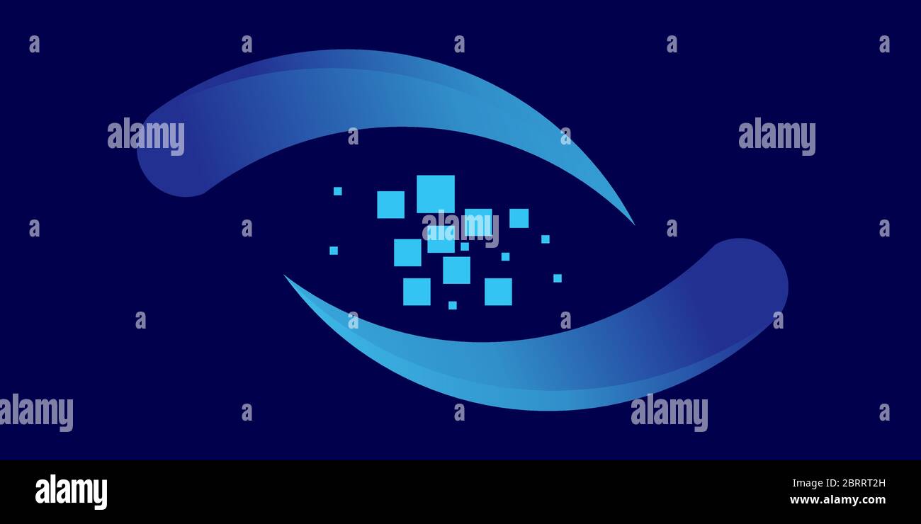 Eye data tech logo design Stock Vector