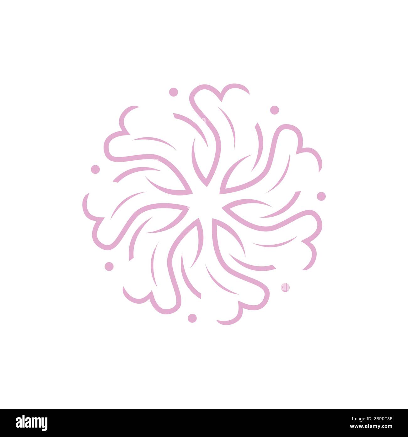 Spiral flower logo design template Stock Vector