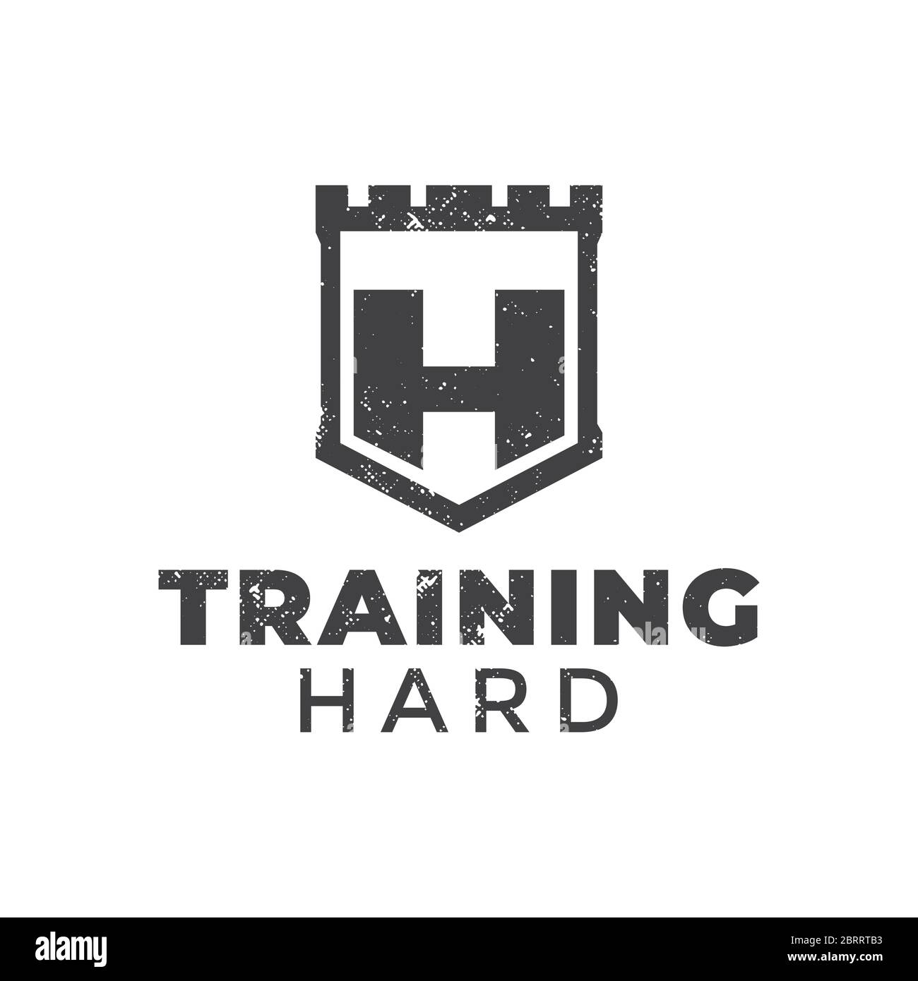 Letter TH castle logo design Stock Vector