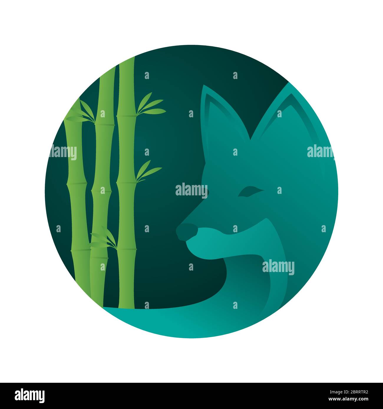 Abstract wolf logo design illustration Stock Vector