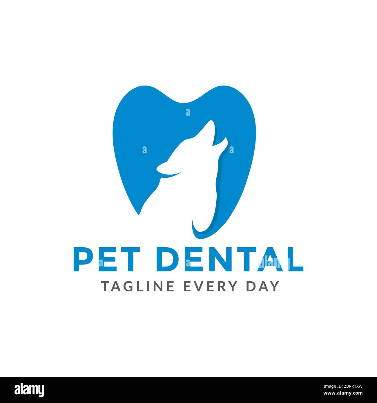 Pets dental care logo design Stock Vector
