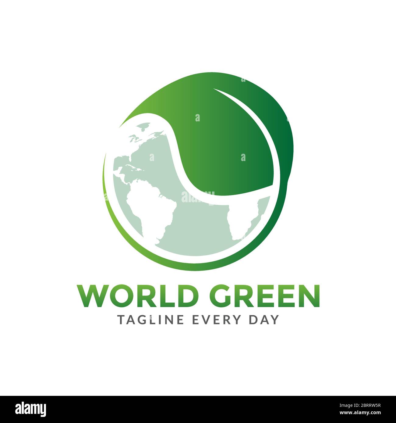World green logo design template Stock Vector
