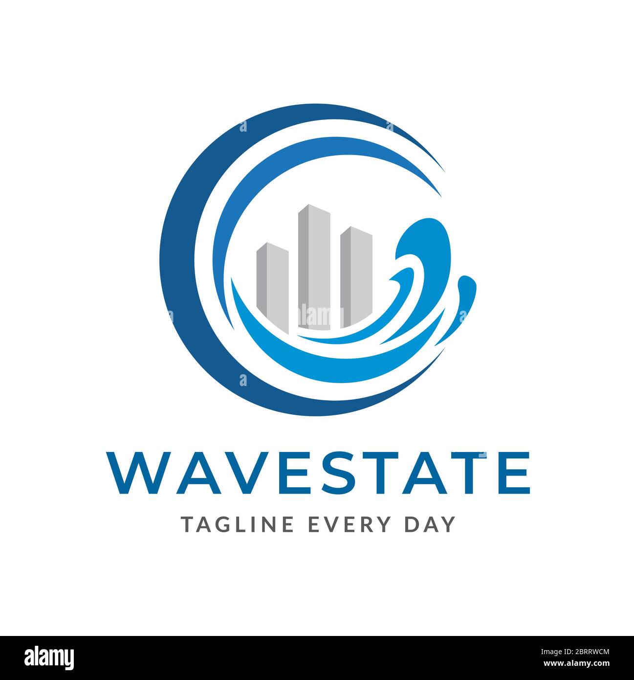 Beach estate logo design template Stock Vector