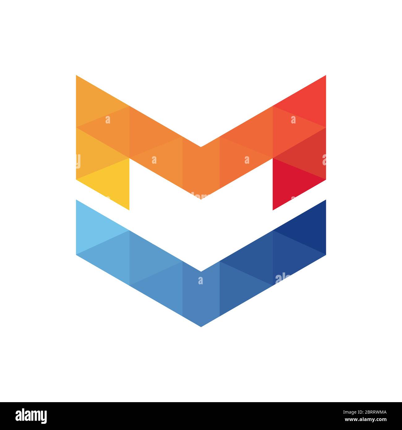 Letter MV abtract logo design Stock Vector