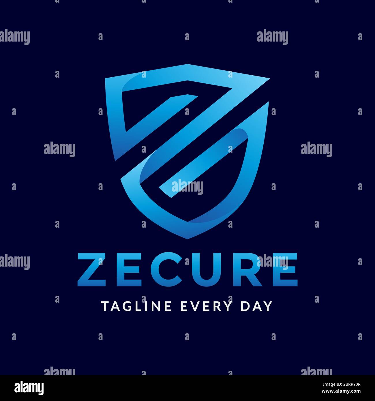 Abstract Z shield logo design Stock Vector