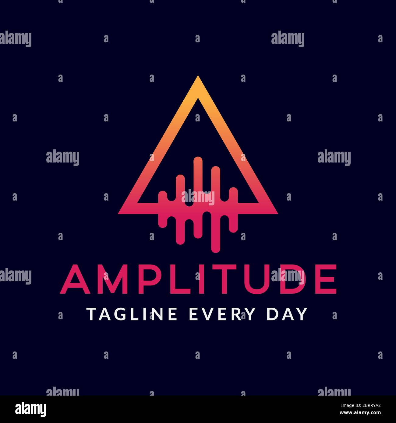 Letter A music logo design Stock Vector