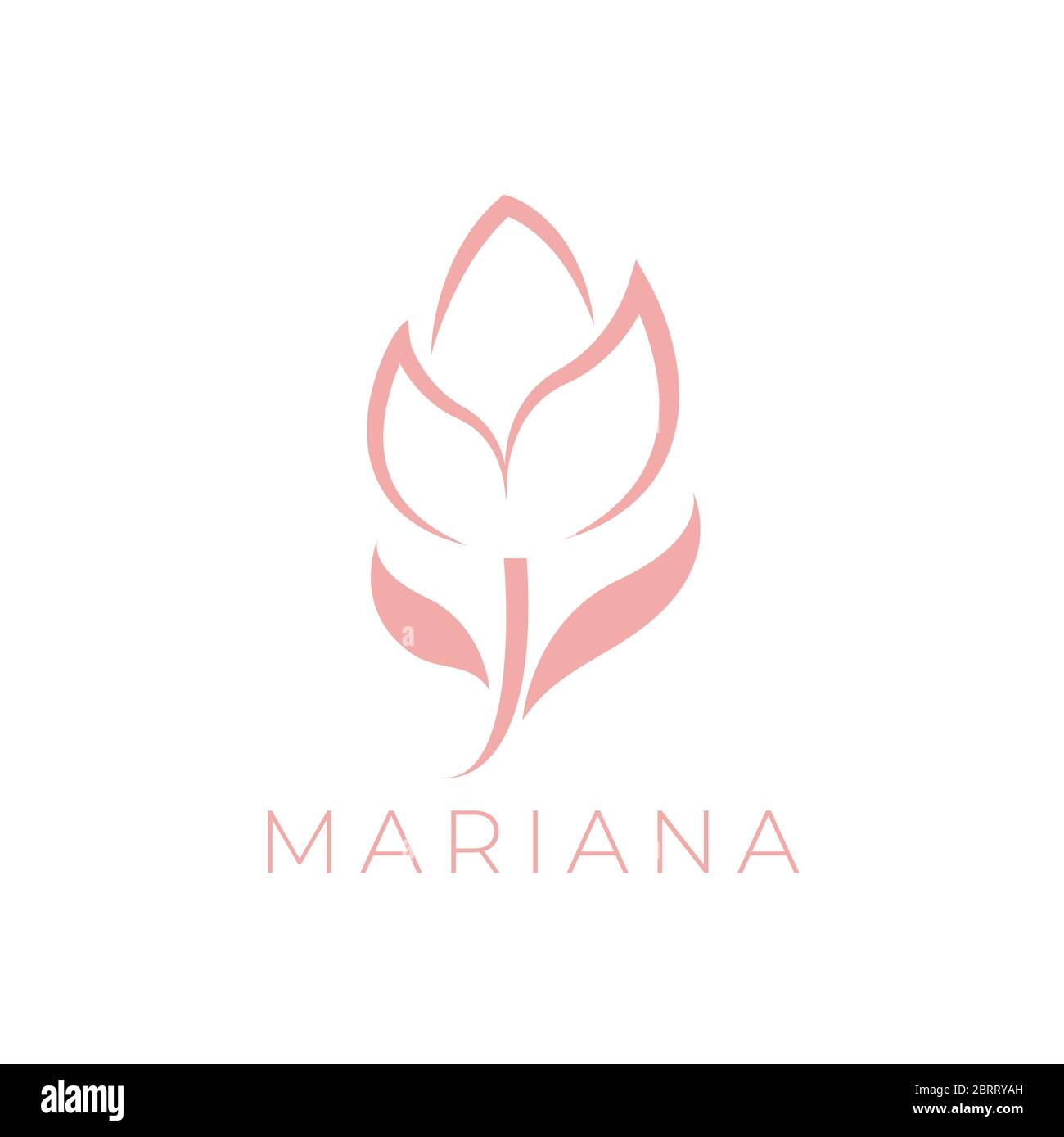Minimalist tulip logo design Stock Vector