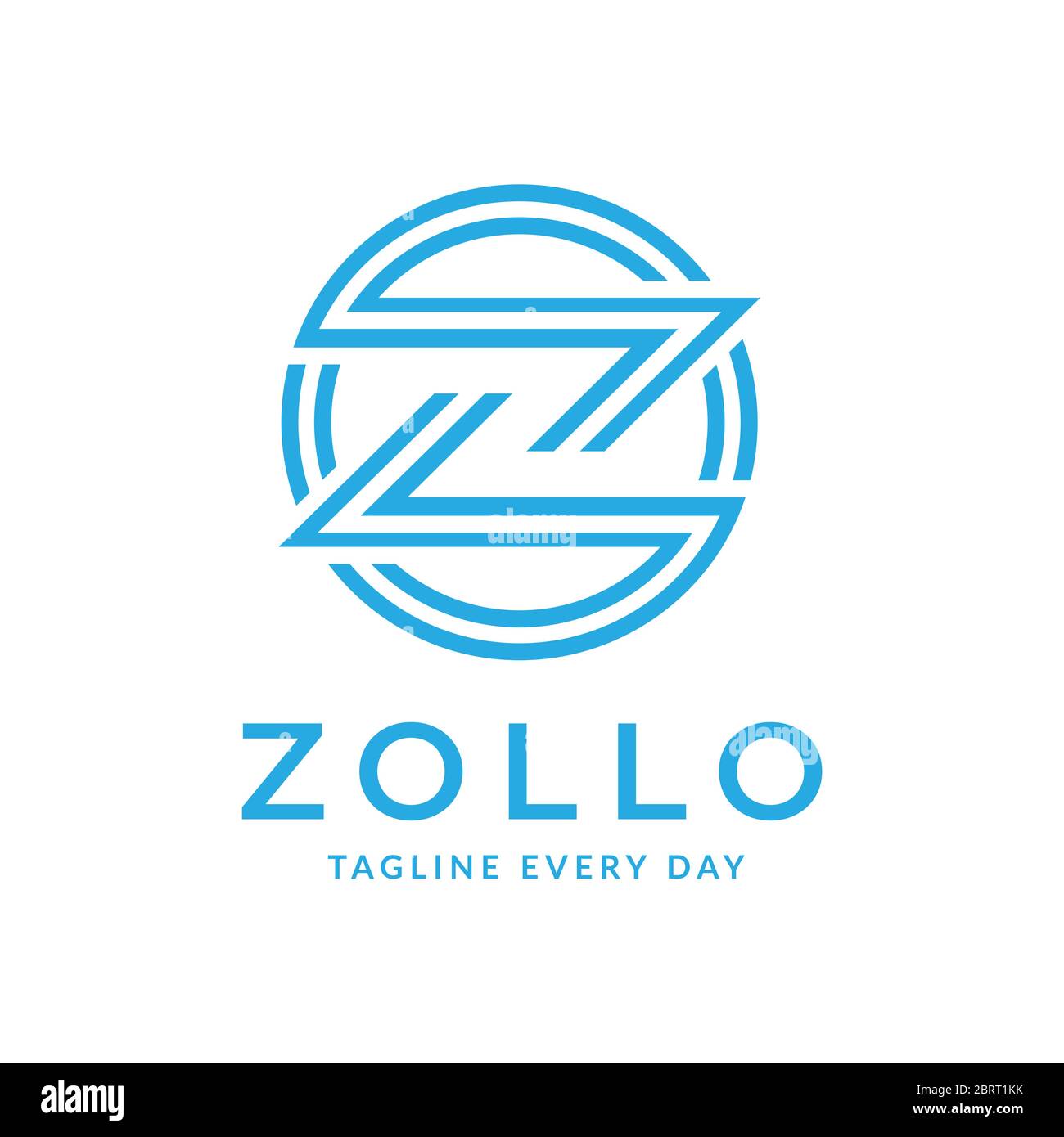 Zigzag logo design template Stock Vector
