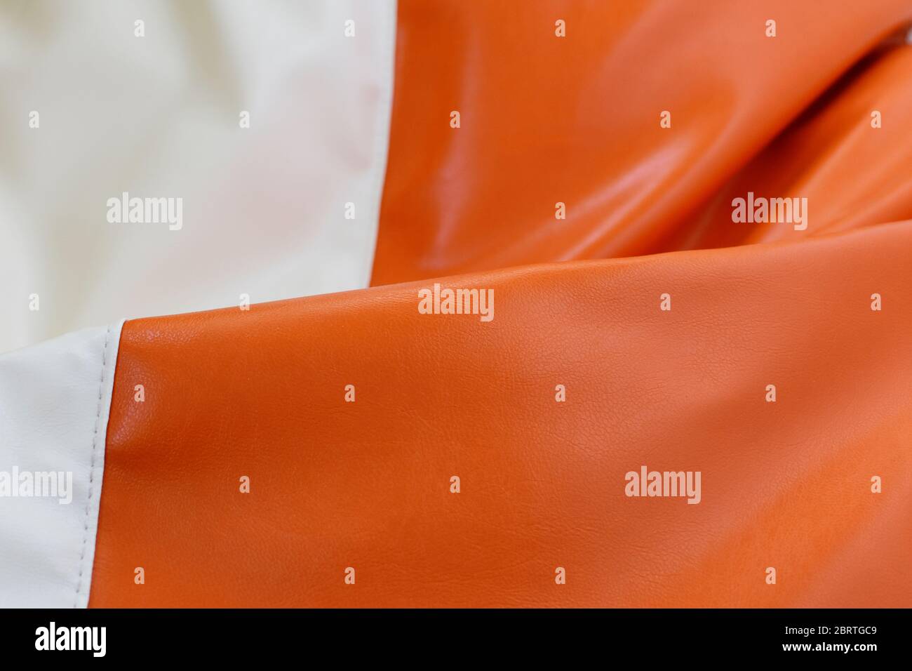 Brown and white leather texture background. Stock Photo