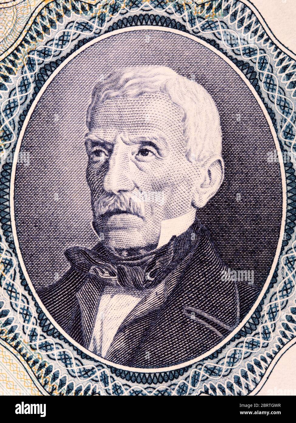 Jose Francisco de San Martin y Matorras a portrait from old Argentine money Stock Photo