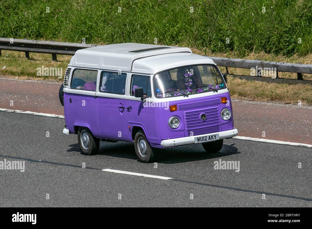 2012 VW Volkswagen kombi,Touring Caravans and motorhomes, purple white Vee  Dub, campervans, RV leisure vehicle,