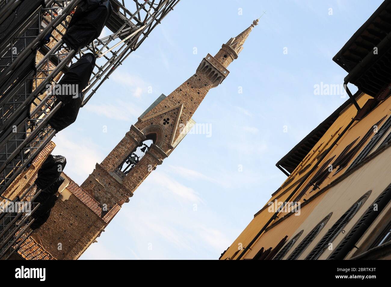 View from the Piazza Santa Croce, Florence. Stock Photo
