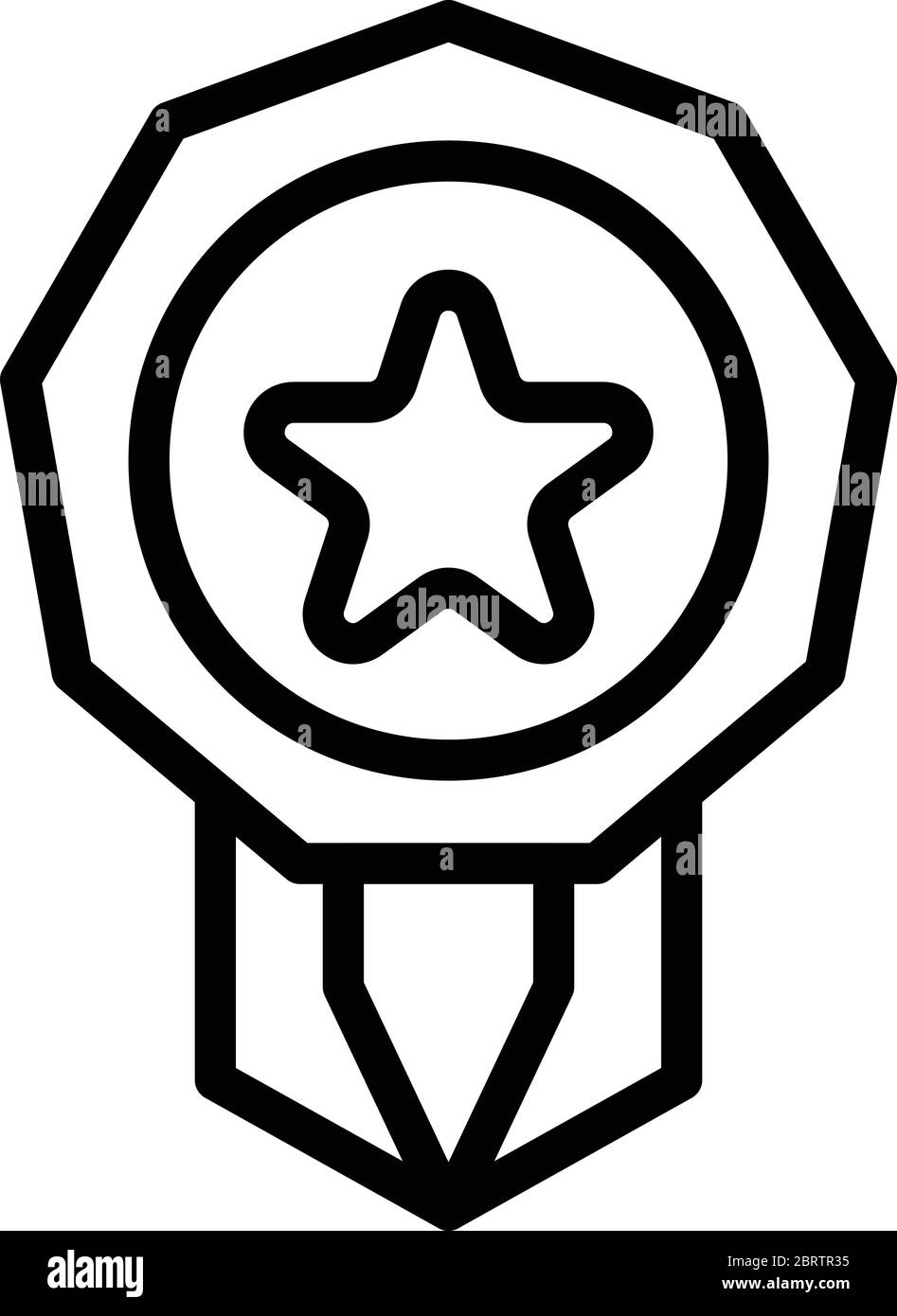 Dog medal emblem icon, outline style Stock Vector Image & Art - Alamy