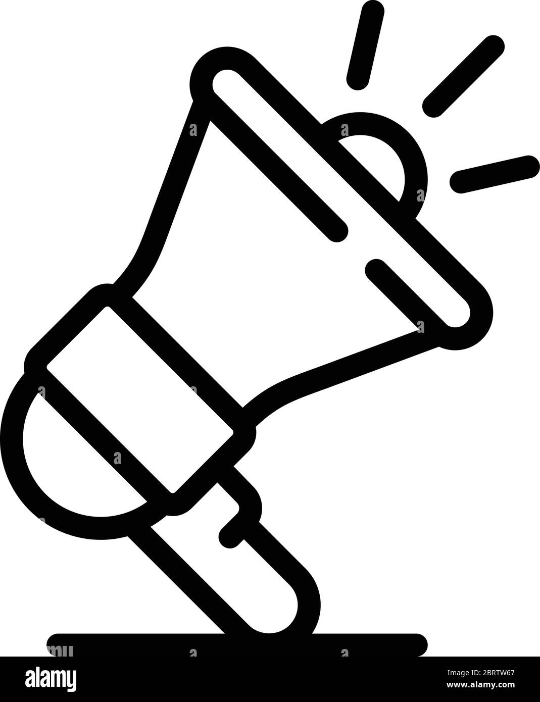 Personal guard megaphone icon, outline style Stock Vector Image & Art ...