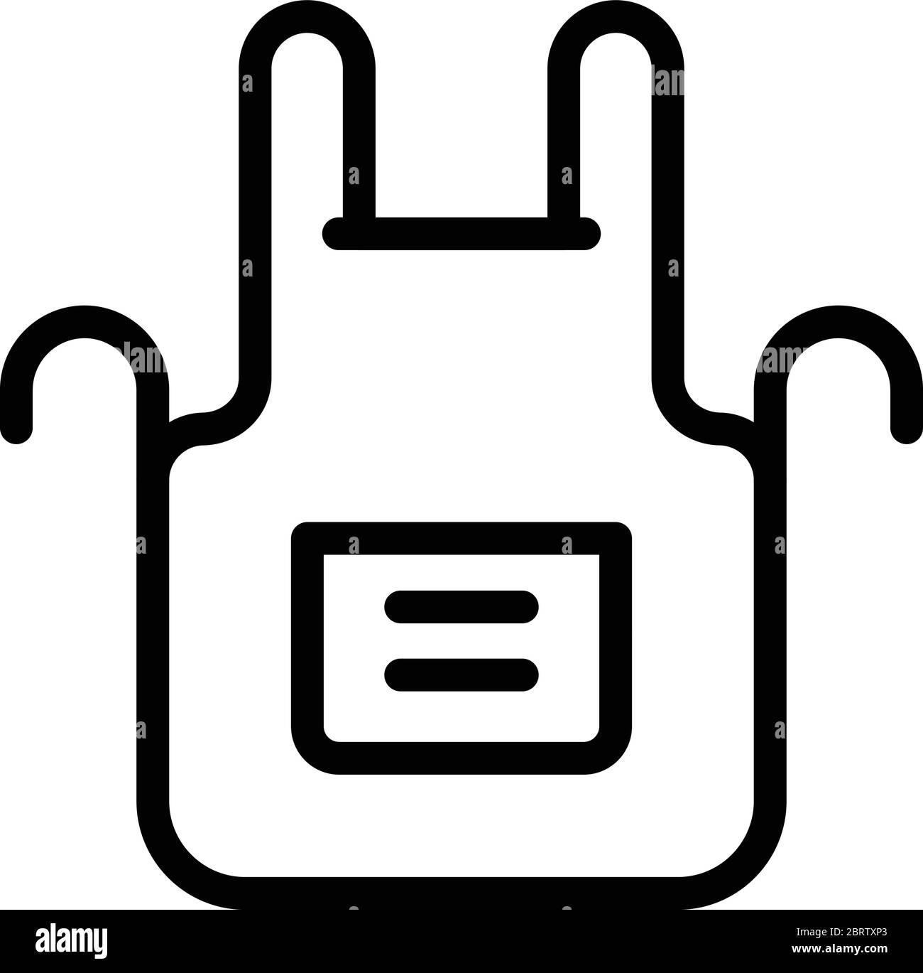 Coffee maker apron icon, outline style Stock Vector