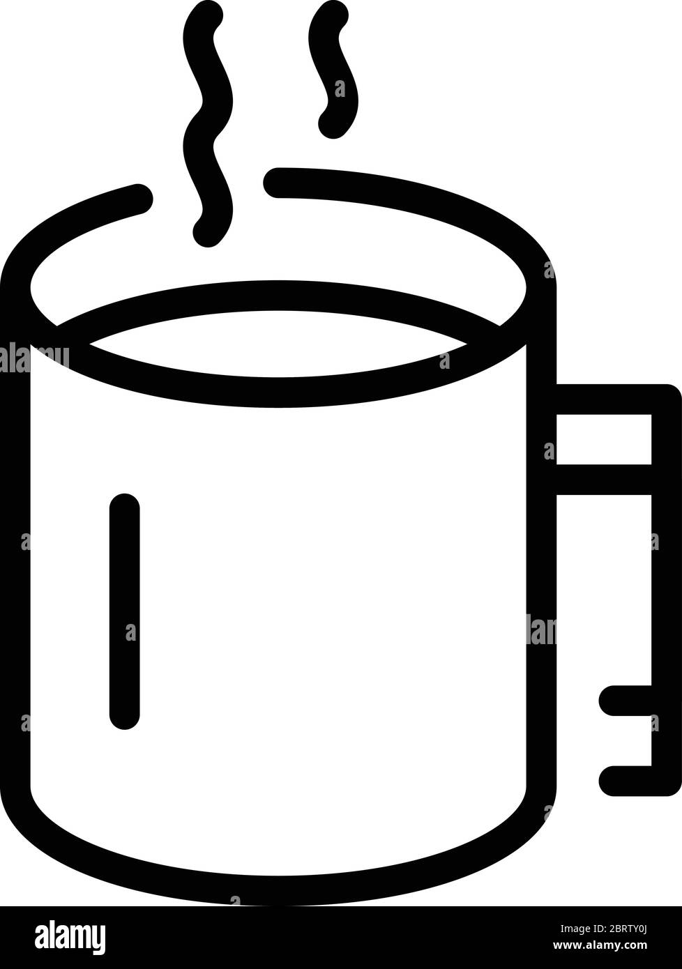 Hot coffee mug icon, outline style Stock Vector Image & Art - Alamy