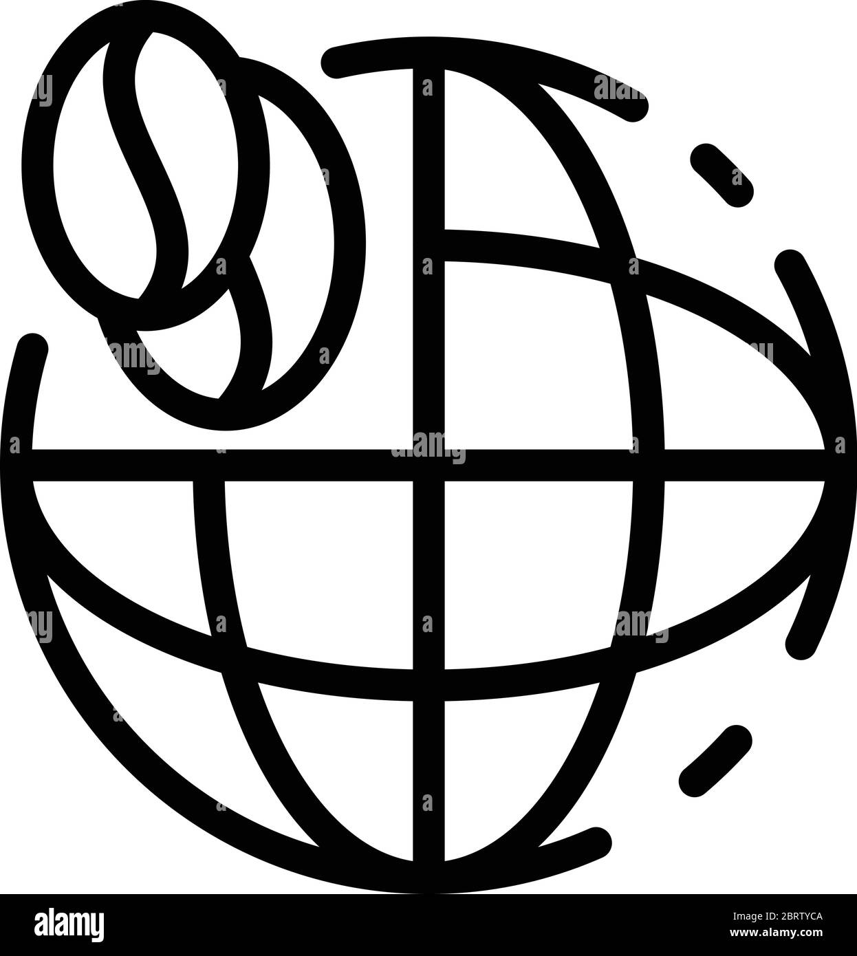 Global coffee beans icon, outline style Stock Vector Image & Art - Alamy