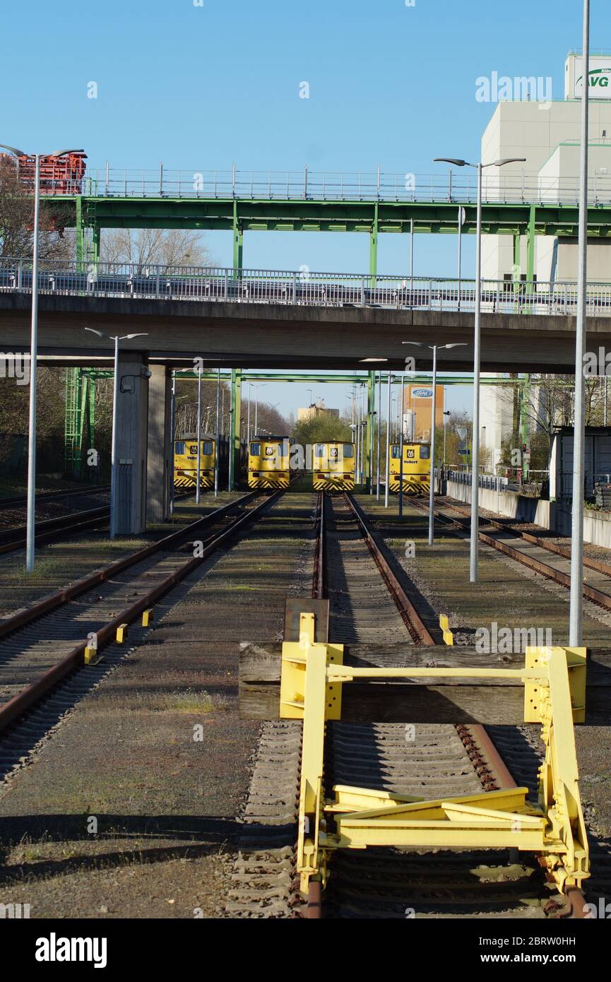 Industrieeisenbahn im Kölner Norden Stock Photo