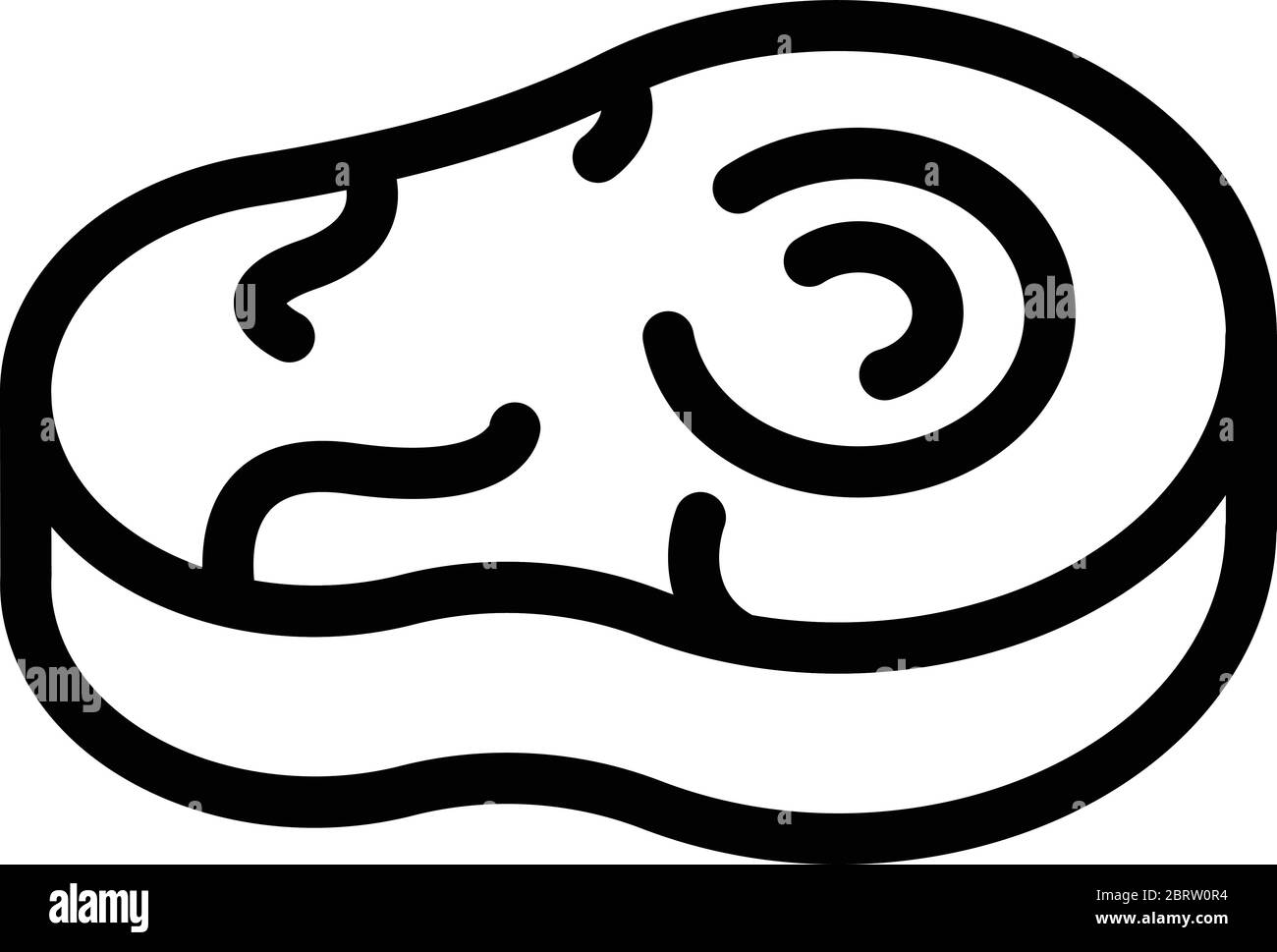 Raw steak icon, outline style Stock Vector Image & Art - Alamy