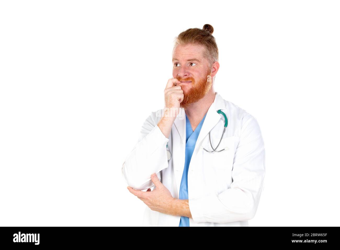 Pensive doctor medic isolated hi-res stock photography and images - Alamy