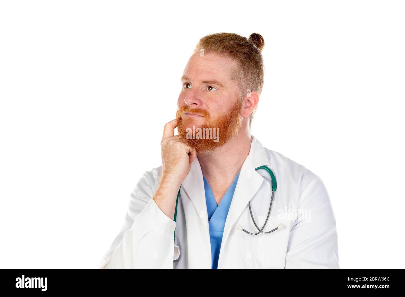 Pensive doctor medic isolated hi-res stock photography and images - Alamy