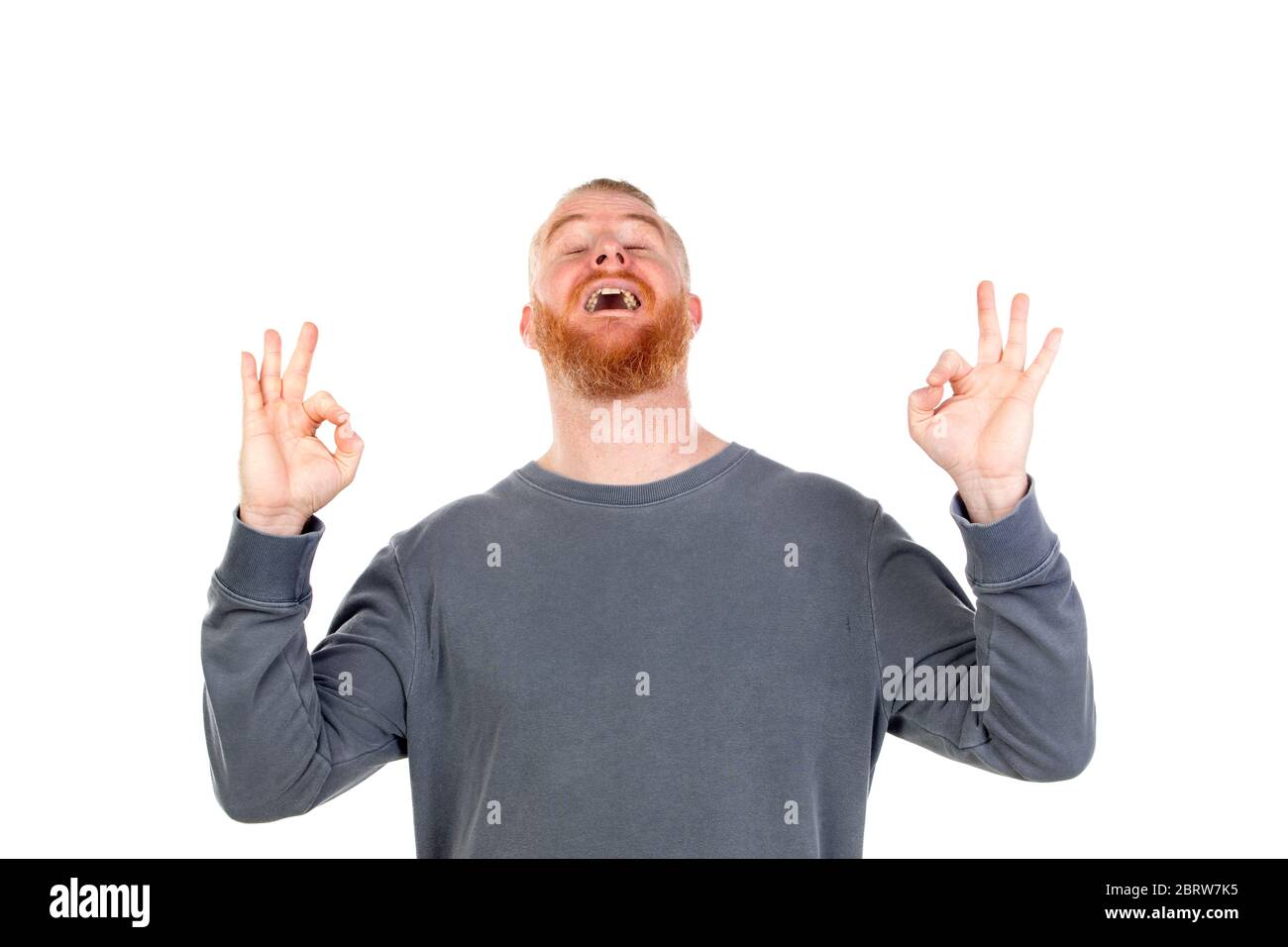 Portrait yes sign young redhead hi-res stock photography and images - Alamy