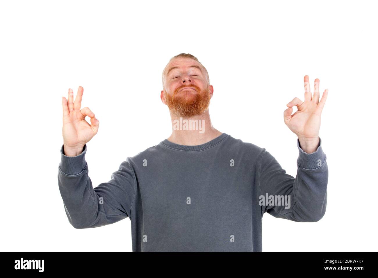 Portrait yes sign young redhead hi-res stock photography and images - Alamy
