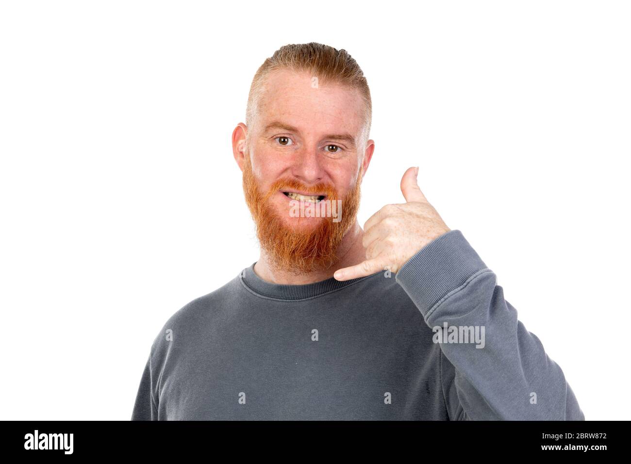 Young handsome redhead call hi-res stock photography and images - Alamy
