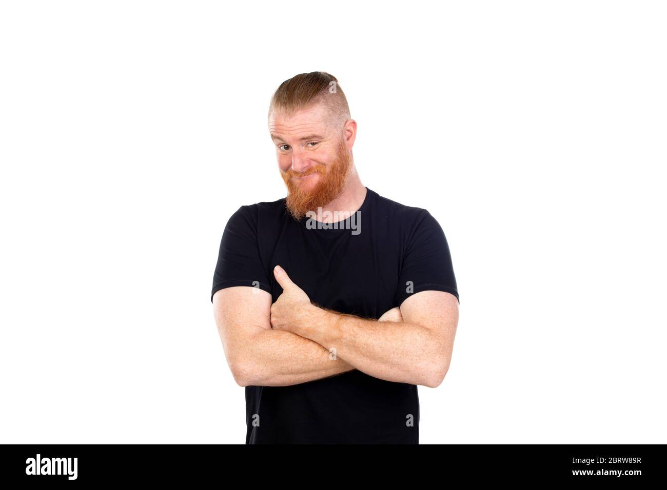 Young redhead man relaxed hands hi-res stock photography and images - Alamy
