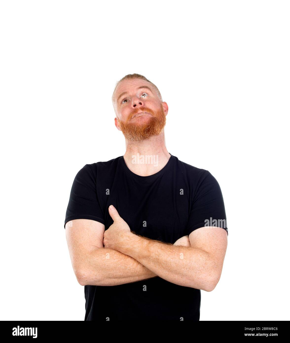Young redhead man relaxed hands hi-res stock photography and images - Alamy