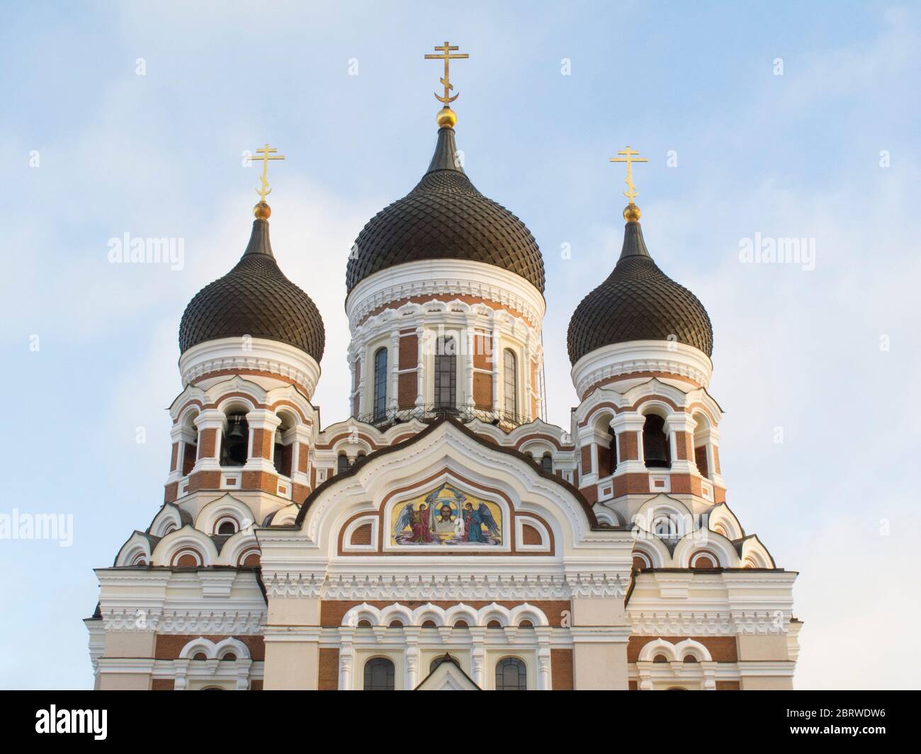 Alexander Nevsky Cathedral, a Russian Style Orthadox Church. By Mikhail Preobrazhensky. Toompea Tallinn Estonia Stock Photo