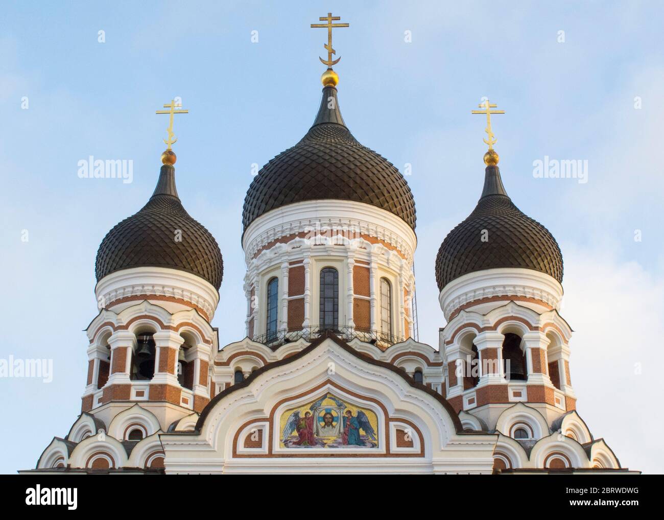 Alexander Nevsky Cathedral, a Russian Style Orthadox Church. By Mikhail Preobrazhensky. Toompea Tallinn Estonia Stock Photo