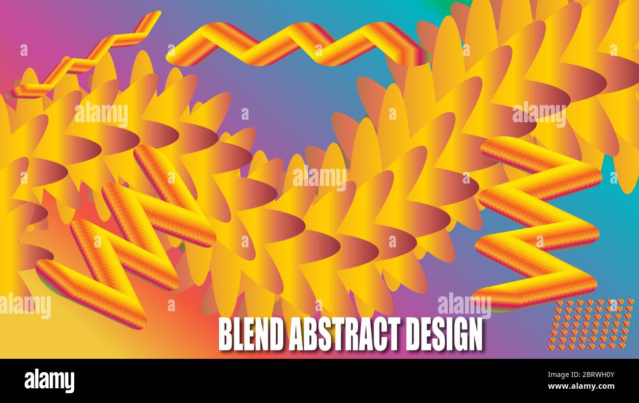 DESIGN ABSTRACT BLEND VECTOR ARTS Stock Vector