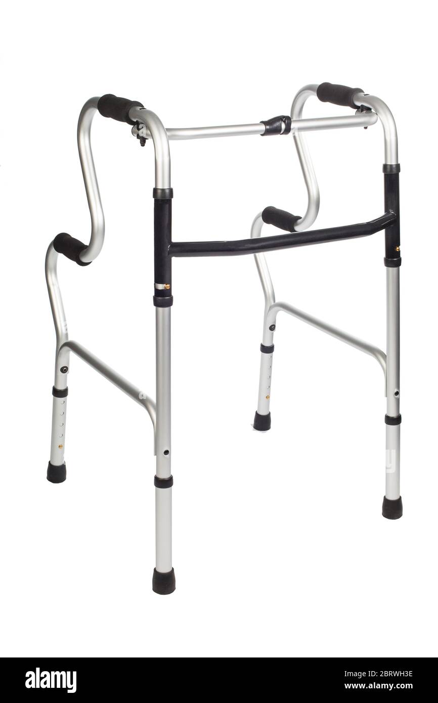 Medical special equipment, walkers, crutches and walking-sticks to assist  in the movement and care of disabled and elderly people isolated on white  Stock Photo - Alamy