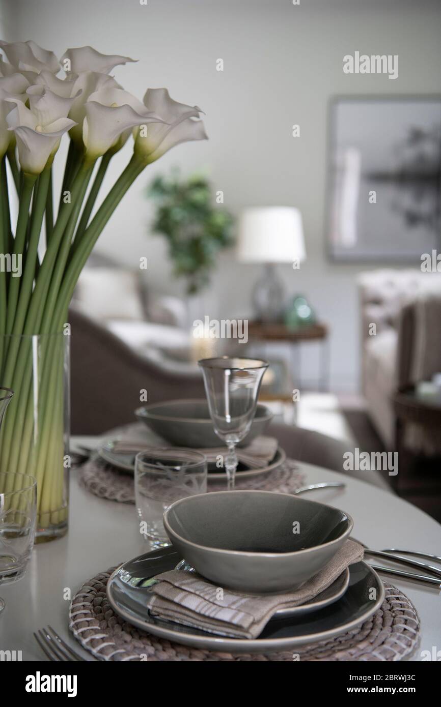 Modern Home Interior in London, UK Stock Photo