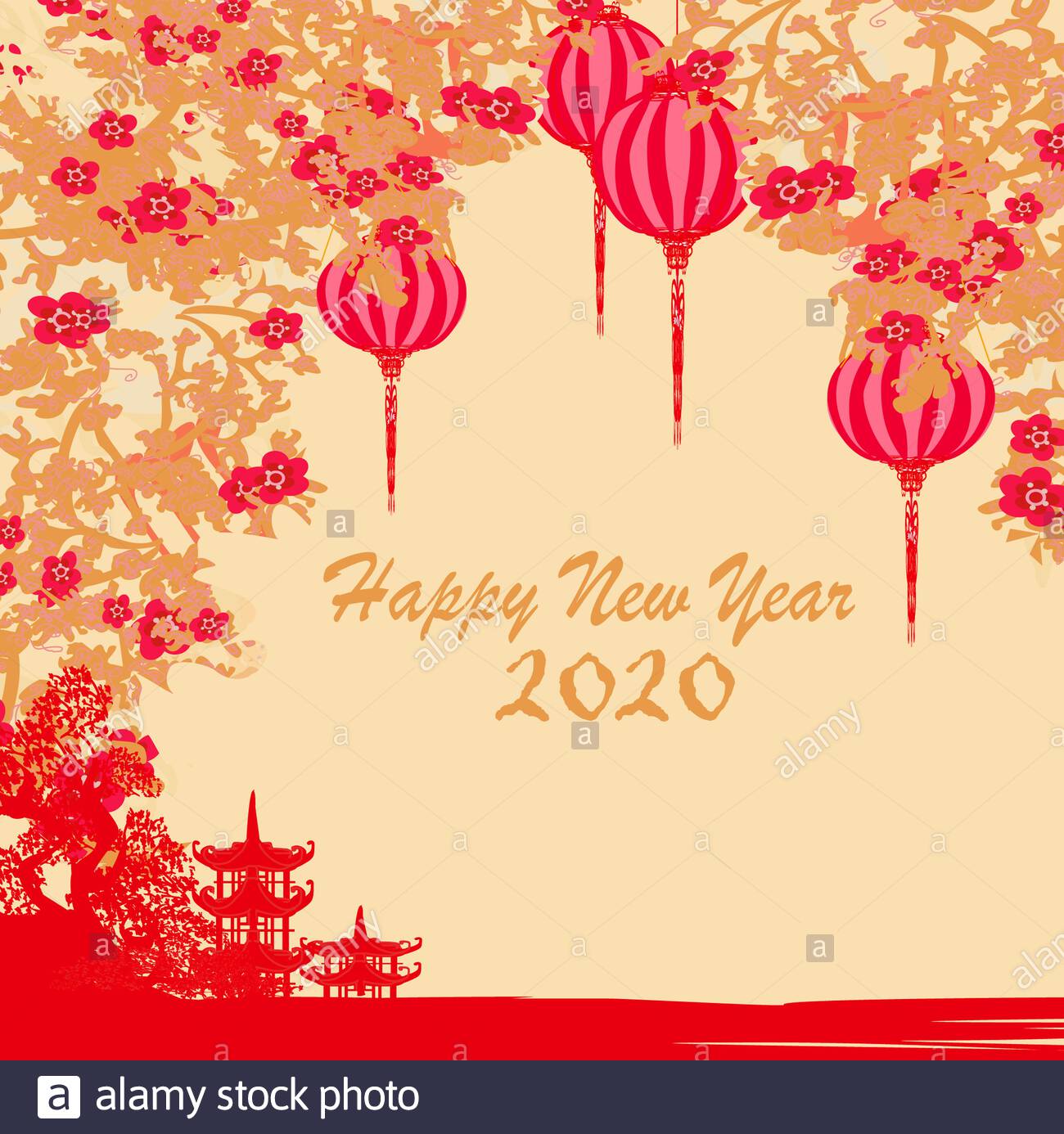 Mid Autumn Festival For Chinese New Year Card Stock Photo Alamy