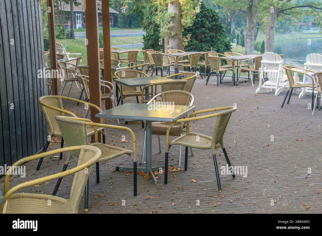 Terrace At The Apenheul Zoo At Apeldoorn The Netherlands 2018 Stock Photo