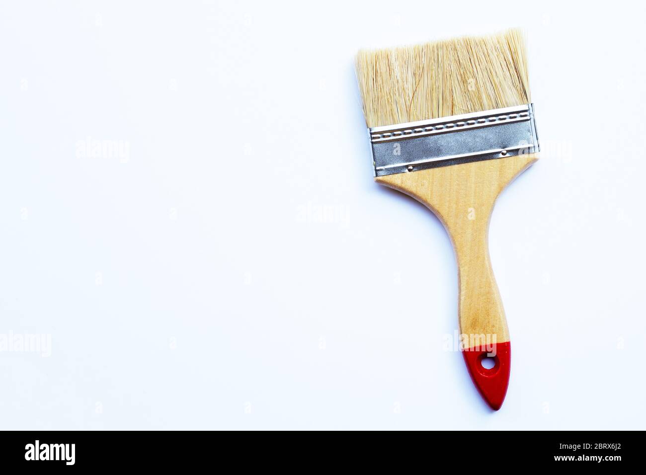Paint brush on white background. copy space Stock Photo