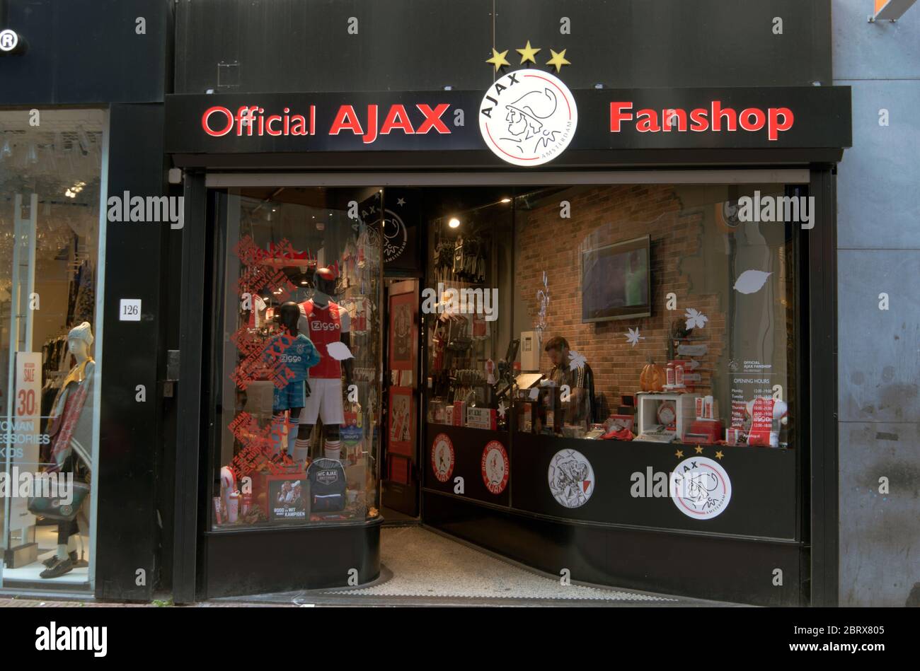 The Official Football Fan Shop At Kalverstraat Amsterdam The Netherlands 2018 Photo -
