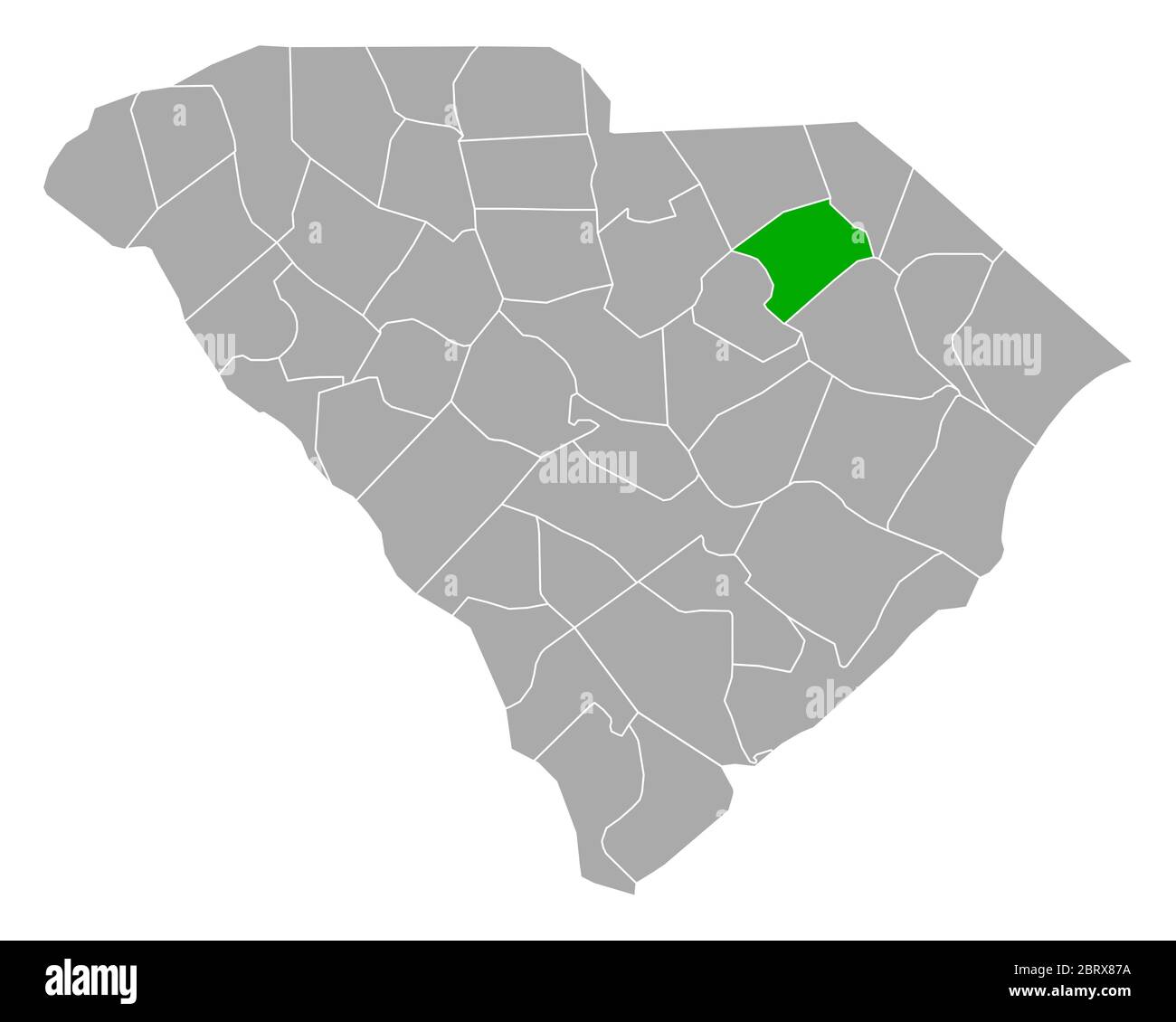 Map of Darlington in South Carolina Stock Photo
