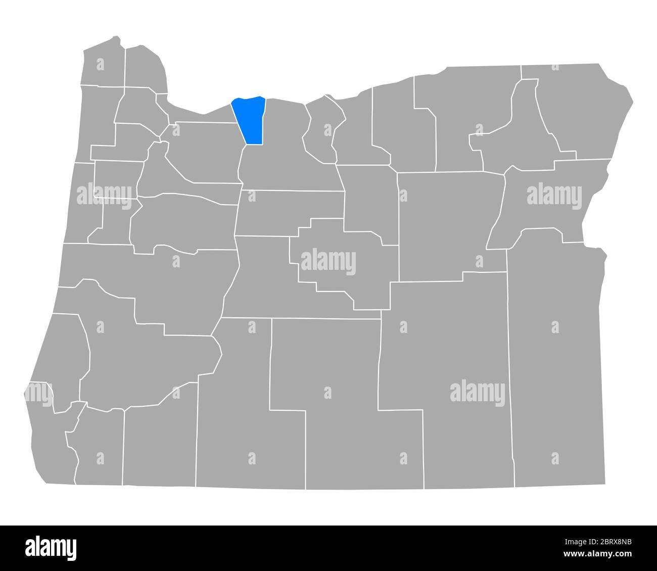 Map of Hood River in Oregon Stock Photo Alamy